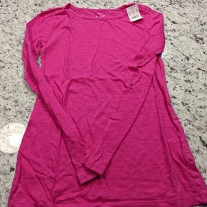 NWT J. Crew Factory Long Sleeve Artist T Fuchsia SZ XS